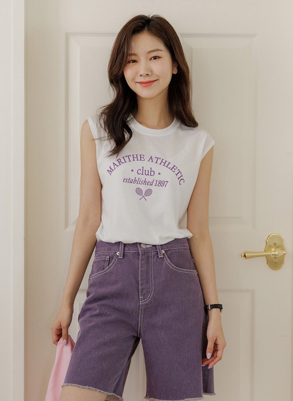 レタリングタンクトップTシャツ 韓国