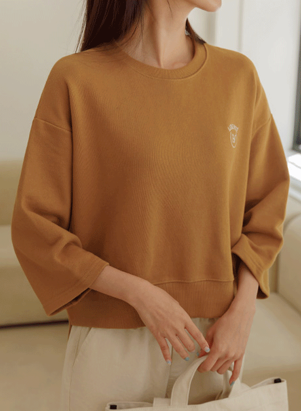 オムジ 刺繍 8分丈 ジョーリー セーター 韓国